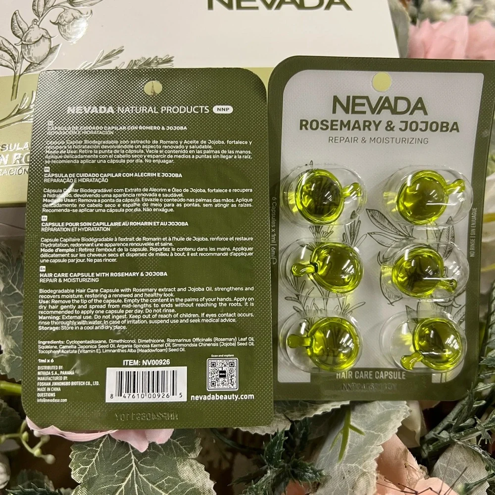 Nevada Rosemary & Jojoba Repair & Moisturizing Hair Care Capsules - Green